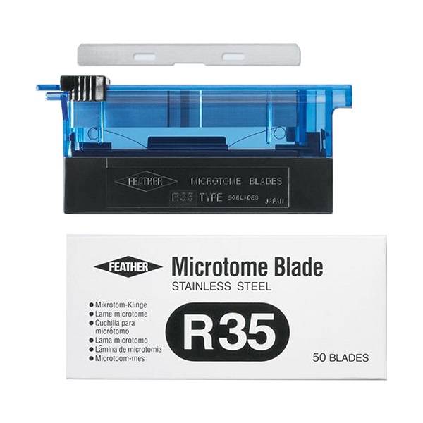FEATHER R35 MICROTOME BLADE 50 BLADESDISP 3 - تیغ میکروتوم فدر R35