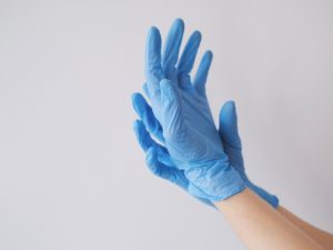 دستکش نیتریل آبی